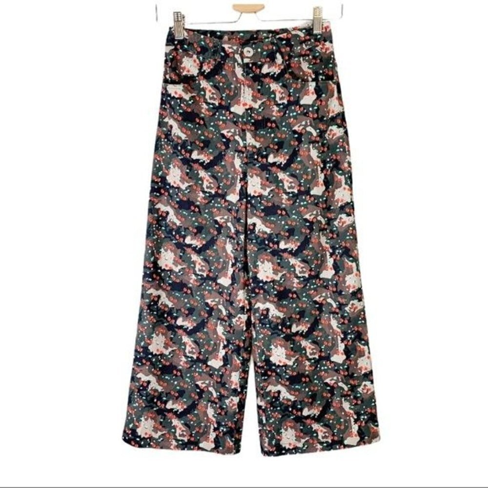 Hayley Elsaesser High Waist Wide Leg Cropped Jeans